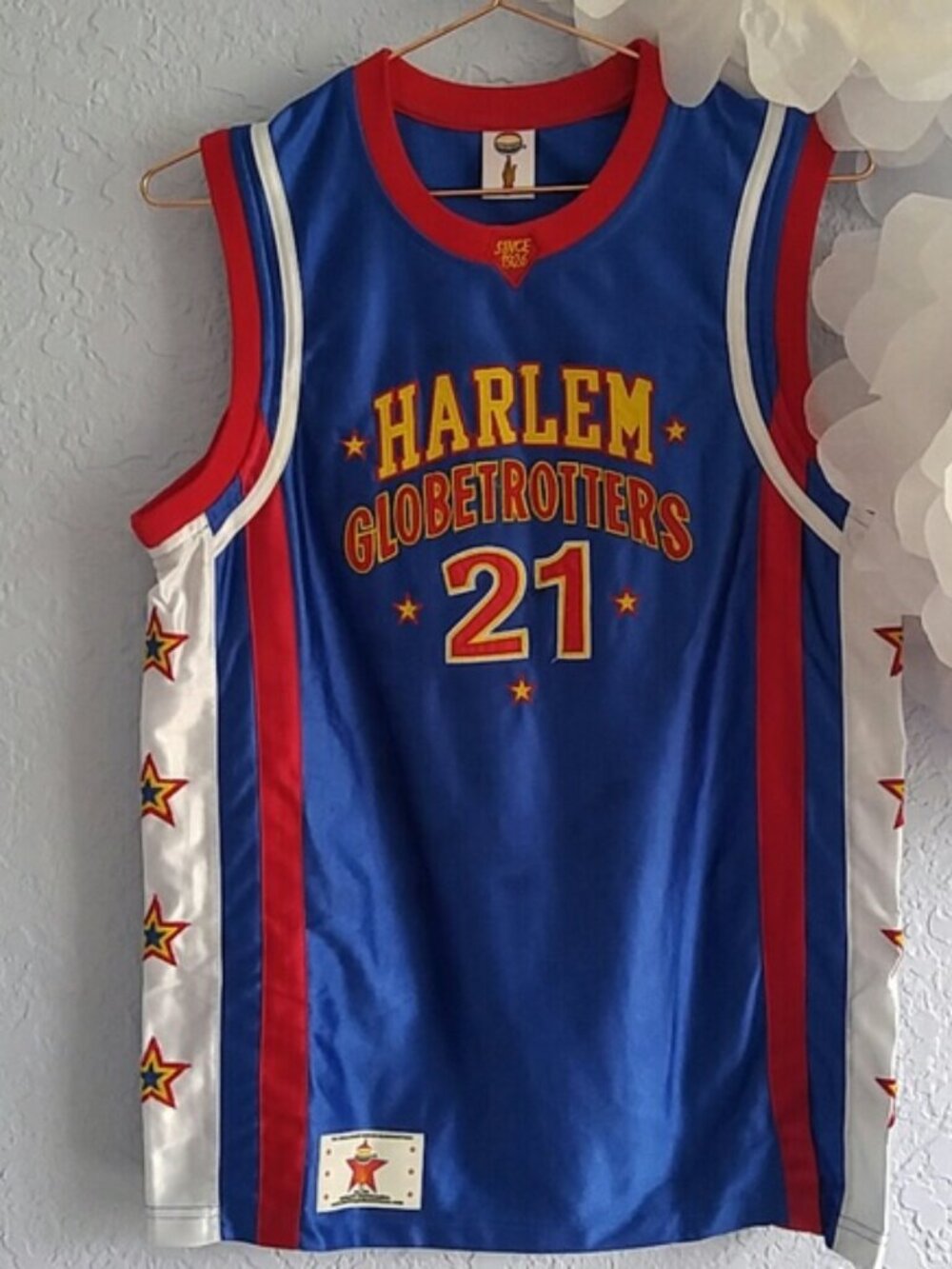 Harlem Globetrotters SZ M Y2K Special K 21 Tank Top Signed by Special K
